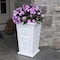 Mayne Wyndham 24in Tall Planter - White 5929-W - alternate 5